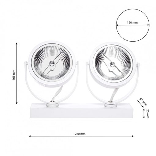 Oprawa natynkowa Lugar WHITE 2xAR111 GU10