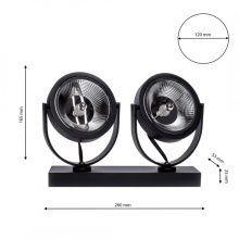 Oprawa natynkowa Lugar BLACK 2xAR111 GU10
