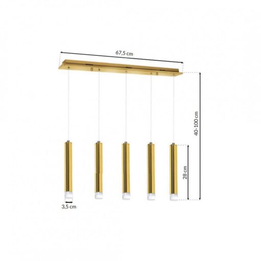 Pendant lamp GOLDIE 5x5W LED