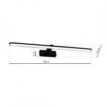 Wall lamp SPLASH BLACK 80cm 16W LED