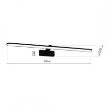 Wall lamp SPLASH BLACK 100cm 21W LED