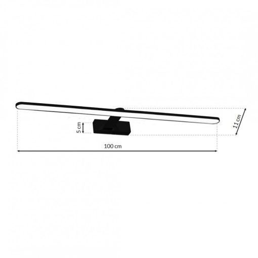Wall lamp SPLASH BLACK 100cm 21W LED