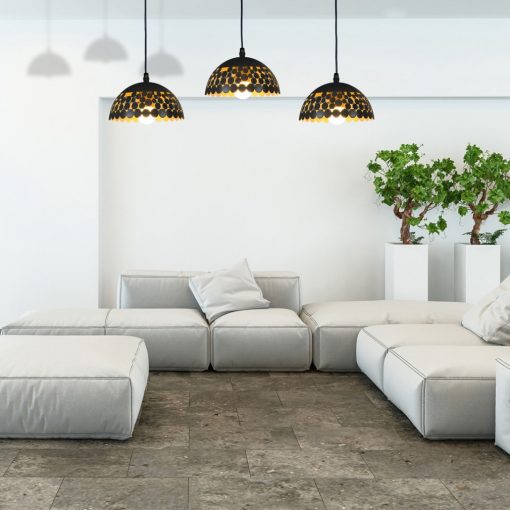 Pendant lamp LISA BLACK 3xE27