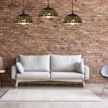 Pendant lamp LISA BLACK 3xE27