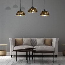 Pendant lamp LISA BLACK 3xE27