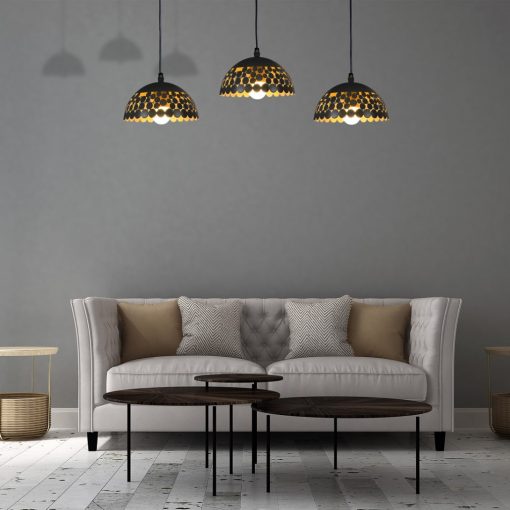 Pendant lamp LISA BLACK 3xE27