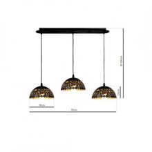 Pendant lamp LISA BLACK 3xE27