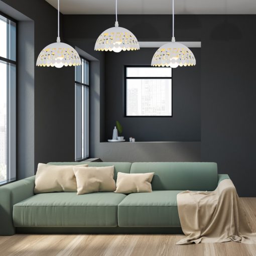 Pendant lamp LISA WHITE 3xE27