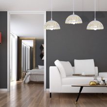 Pendant lamp LISA WHITE 3xE27