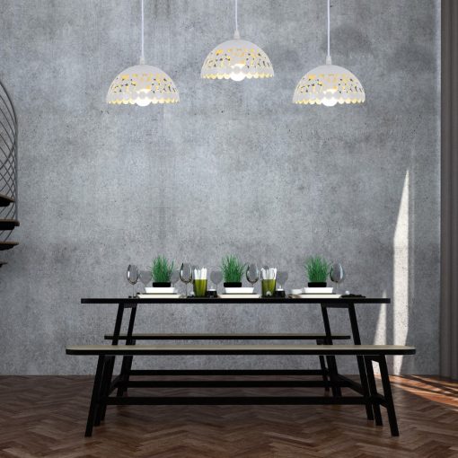 Pendant lamp LISA WHITE 3xE27