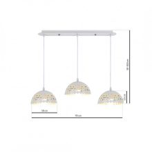 Pendant lamp LISA WHITE 3xE27