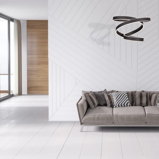 Pendant lamp ANDROMEDA BLACK 100W LED