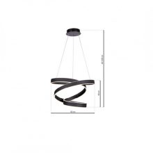 Pendant lamp ANDROMEDA BLACK 100W LED