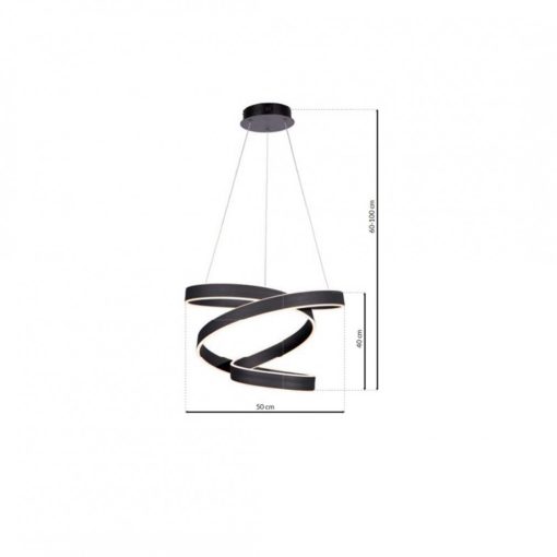 Pendant lamp ANDROMEDA BLACK 100W LED