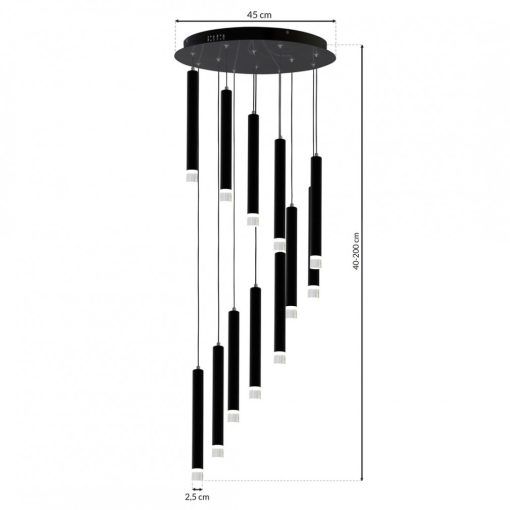 Pendant lamp CARBON 12W LED