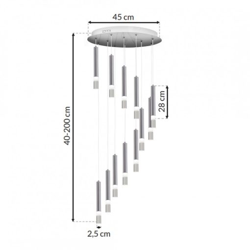 Pendant lamp ICE 12W LED