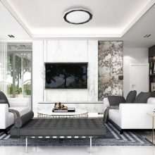 Ceiling  OSCAR BLACK 45W LED Ø530 mm