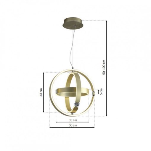 Pendant lamp SIRIUS 80W