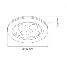 Ceiling  BUBBLES 48W Ø490 mm