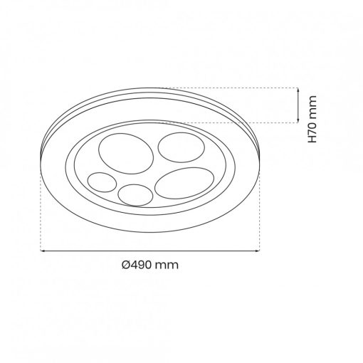 Ceiling  BUBBLES 48W Ø490 mm