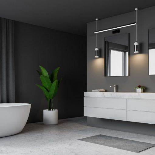 Wall lamp SHINE BLACK 80cm 15W LED