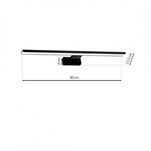 Wall lamp SHINE BLACK 80cm 15W LED
