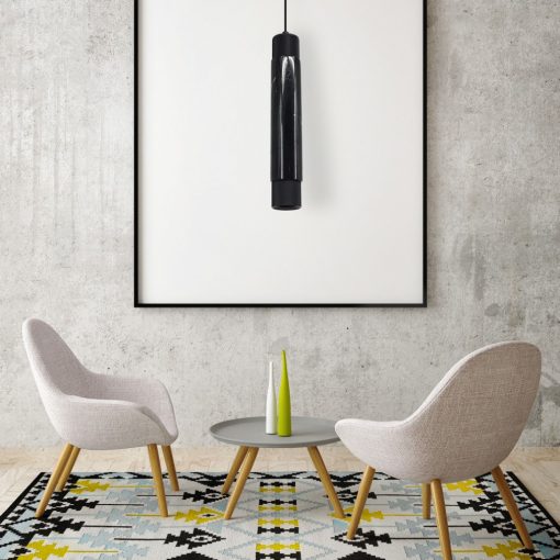Pendant lamp MARBLE BLACK 1xGU10