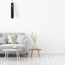 Pendant lamp MARBLE BLACK 1xGU10