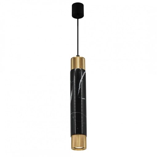Pendant lamp MARBLE BLACK/GOLD 1xGU10