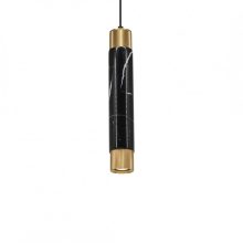 Pendant lamp MARBLE BLACK/GOLD 1xGU10
