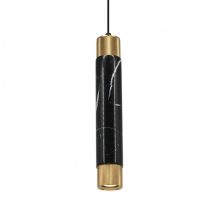 Pendant lamp MARBLE BLACK/GOLD 1xGU10