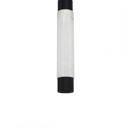 Pendant lamp MARBLE WHITE/BLACK 1xGU10