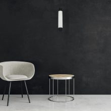 Pendant lamp MARBLE WHITE/BLACK 1xGU10