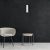 Pendant lamp MARBLE WHITE/BLACK 1xGU10