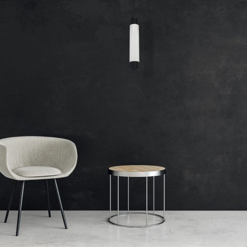 Pendant lamp MARBLE WHITE/BLACK 1xGU10