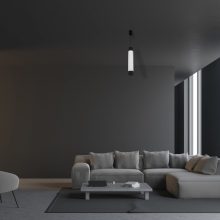Pendant lamp MARBLE WHITE/BLACK 1xGU10
