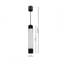 Pendant lamp MARBLE WHITE/BLACK 1xGU10