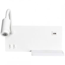 Lampa nocna z półką SHELF WHITE LED 4W+5W+2W