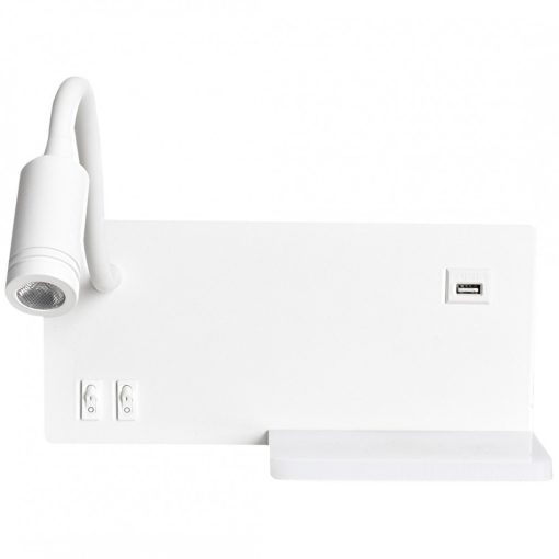 Lampa nocna z półką SHELF WHITE LED 4W+5W+2W