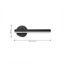 Wall lamp SYDNEY 6W LED BLACK prawy
