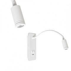 Bedside lamp BASE 8W+2W WHITE