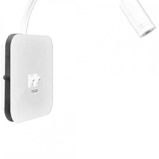 Bedside lamp BASE 8W+2W WHITE
