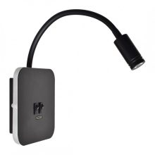 Bedside lamp BASE 8W+2W BLACK