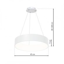 Pendant lamp OHIO WHITE 24W LED