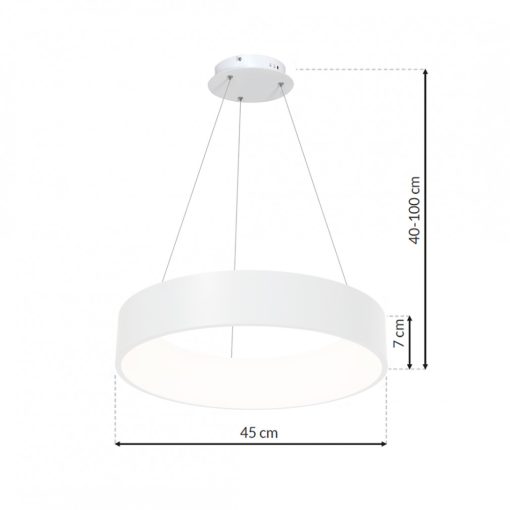 Pendant lamp OHIO WHITE 24W LED