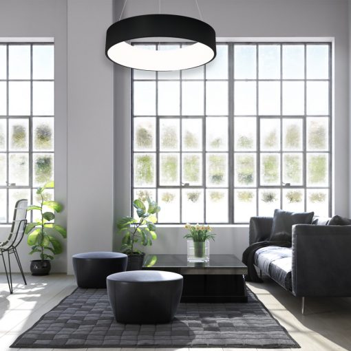 Pendant lamp OHIO BLACK 24W LED