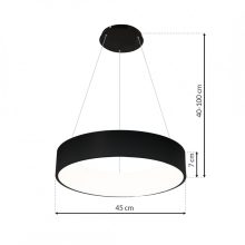 Pendant lamp OHIO BLACK 24W LED
