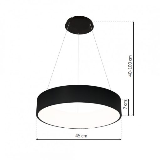 Pendant lamp OHIO BLACK 24W LED