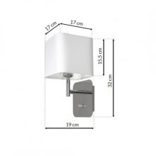 Wall lamp NAPOLI WHITE/CHROME 1xE27