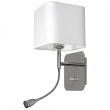 Wall lamp NAPOLI WHITE/CHROME 1xE27 + 1W LED